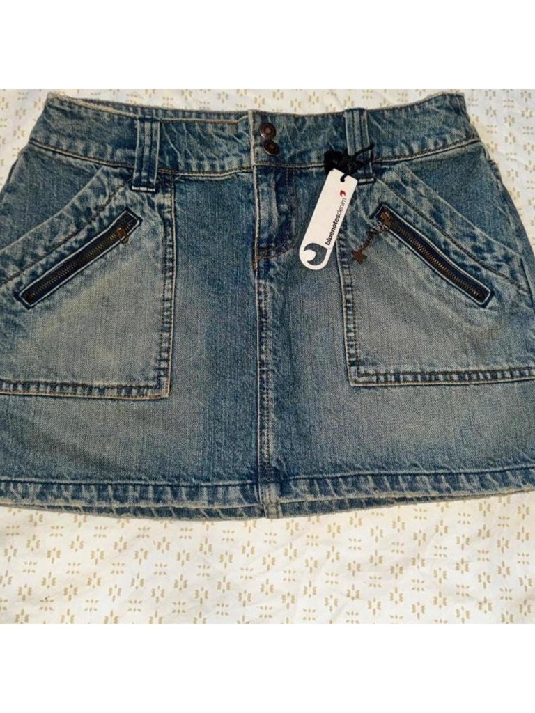Denim Utility Cargo Mini Skirt — image 2 of 7
